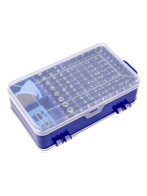 Zestaw śrubokrętów precyzyjnych / wkrętaków serwisowych, bitów 115w1 metal niebieski