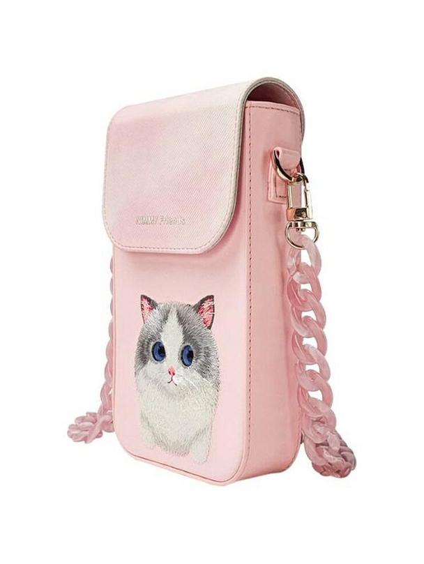 NIMMY torebka na telefon BIG EYED PET 2.0 Cat różowy