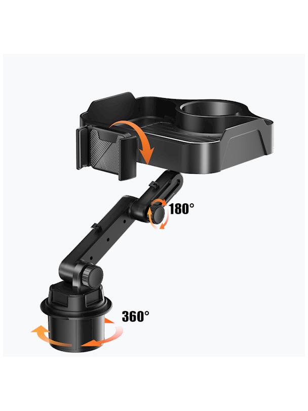 Stolik samochodowy z uchwytem na telefon CP2008 czarny