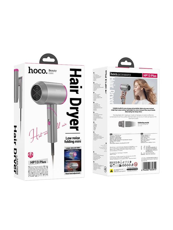 Suszarka do włosów Hoco składana HP13 PLUS czerwony róż