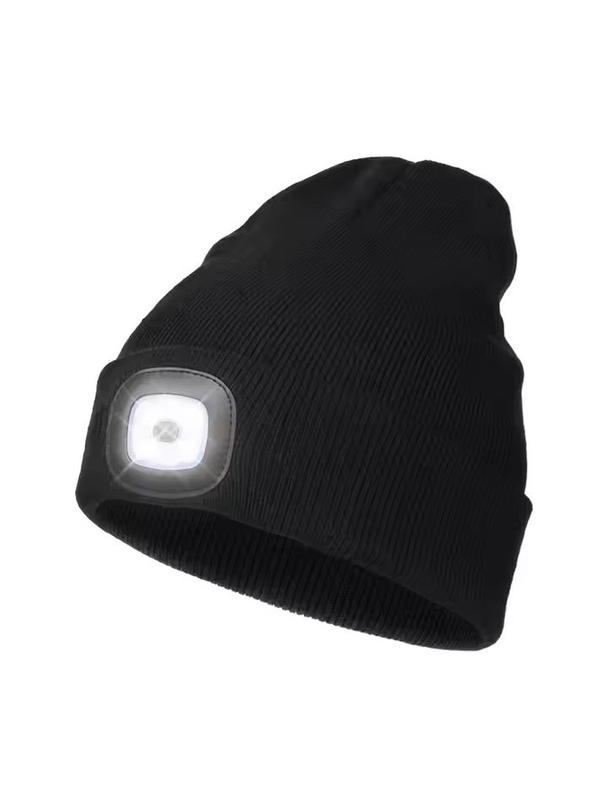 Czapka z latarką LED czarna