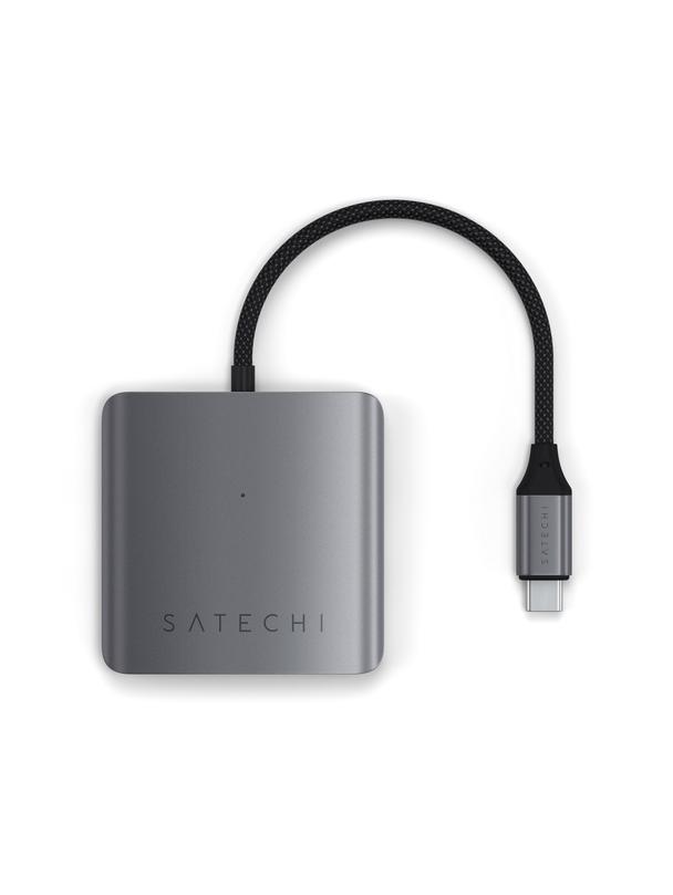SATECHI adapter HUB 4w1 Typ C ST-H4CPDM szary