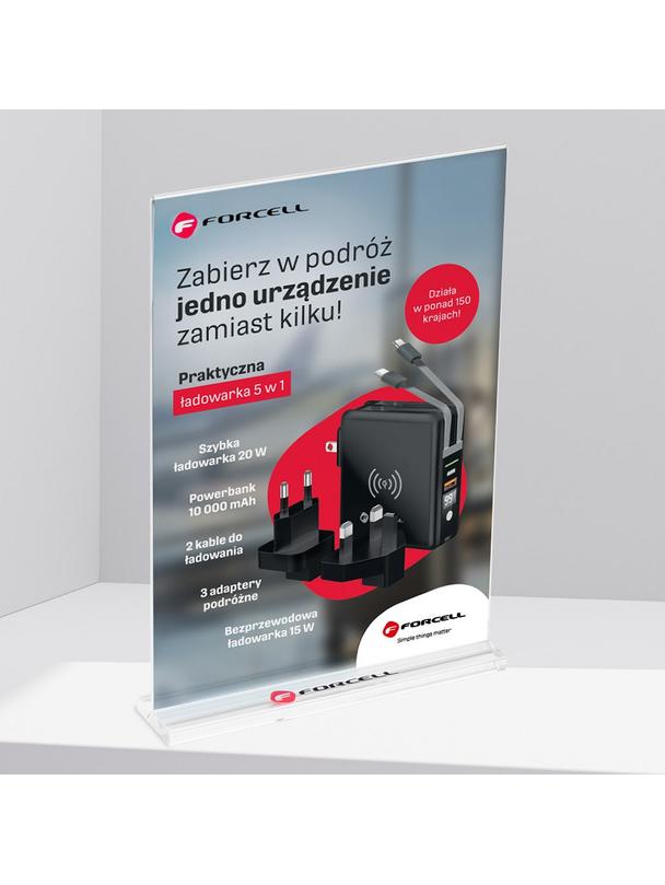 Plakat dwustronny Forcell A4 do ramki pleksi