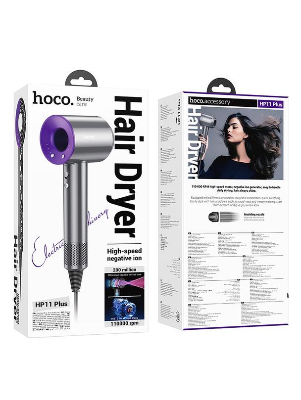 Suszarka do włosów z jonizacją Hoco HP11 PLUS fioletowa