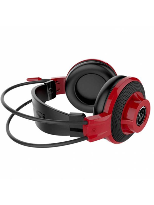 Słuchawki przewodowe nauszne Jack 3,5 mm gamingowe MSI DS501 czerwone