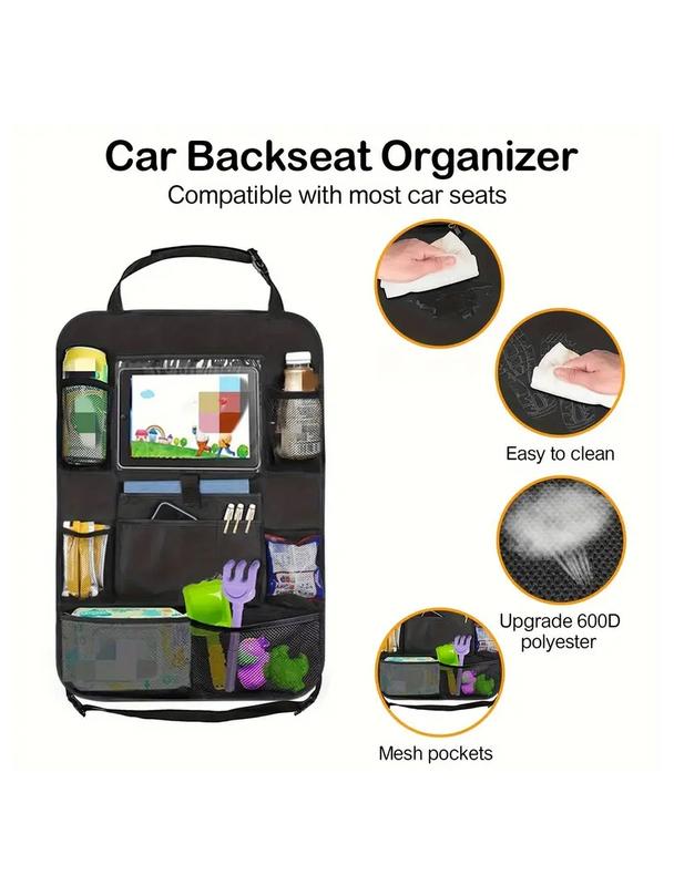 Organizer samochodowy na fotele przednie z przegródkami beżowy