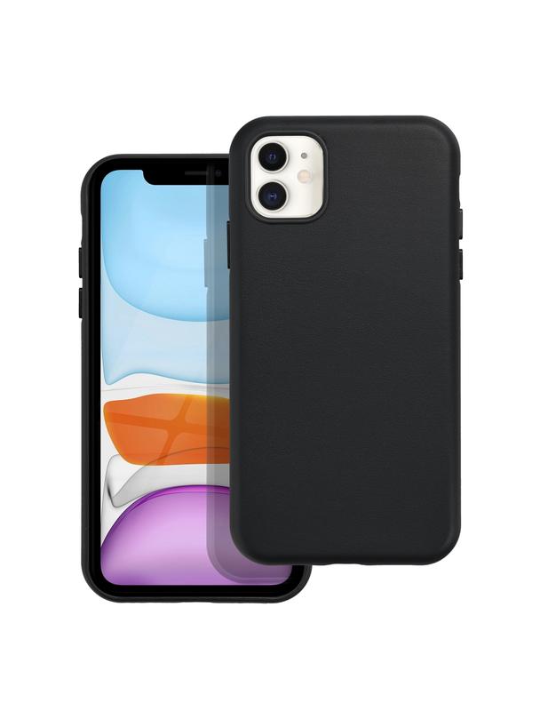 Futerał LEATHER MAG COVER kompatybilny z MagSafe do IPHONE 11 czarny