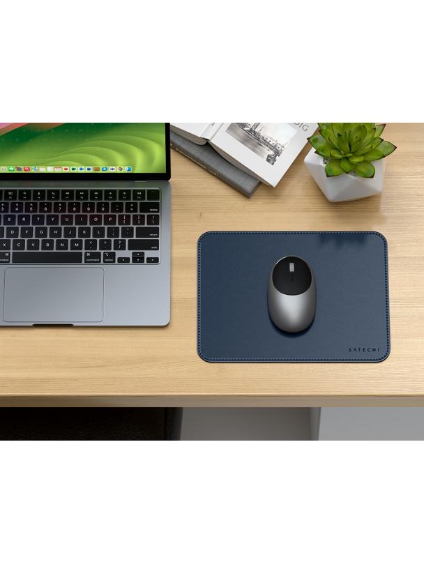 SATECHI podkładka pod mysz ze skóry wegańskiej ST-LMPB niebieska