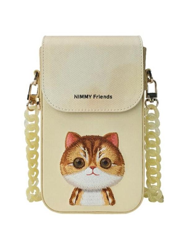 NIMMY torebka na telefon BIG EYED PET 2.0 Cat khaki