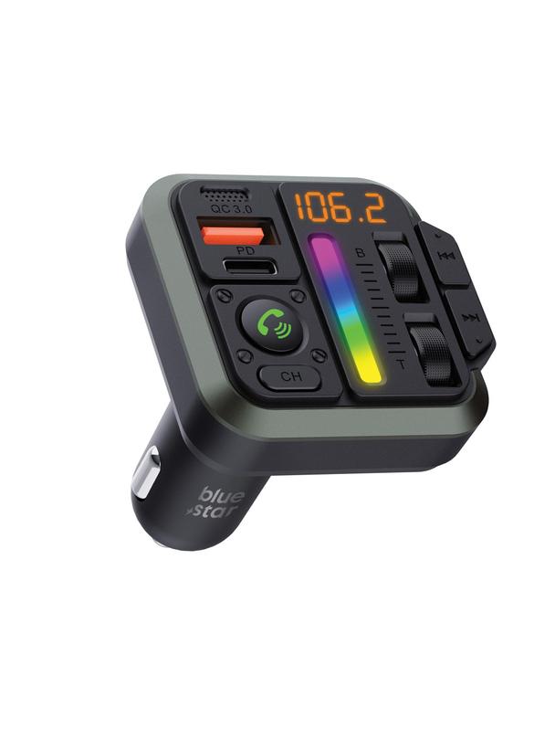 Transmiter samochodowy bluetooth Blue Star AutoBeat QC3.0 PD 20W MT04B czarny