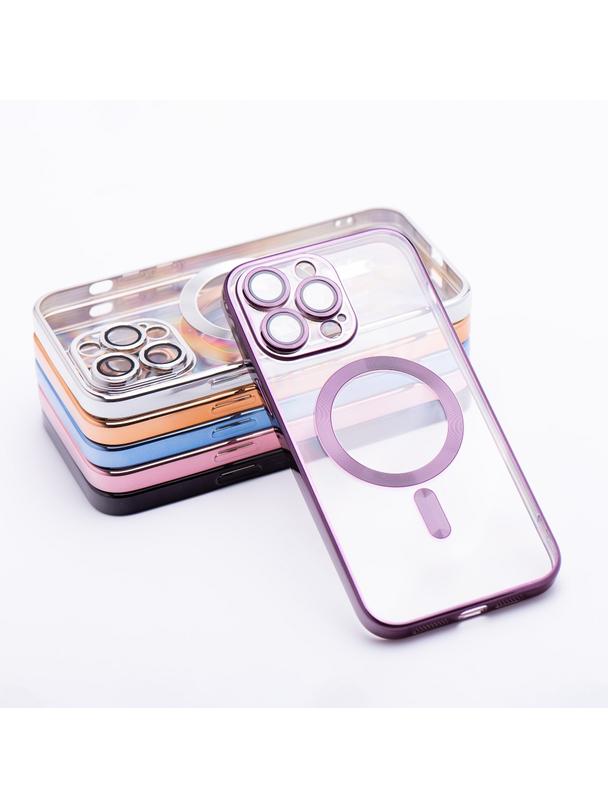 Futerał do iPhone 16 PRO Electro Mag Cover zgodny z MagSafe fioletowy