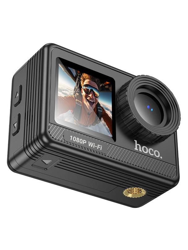 Kamera sportowa Hoco z dwoma wyświetlaczami 1,3" + 2" 1080P/30fps DV103 czarna