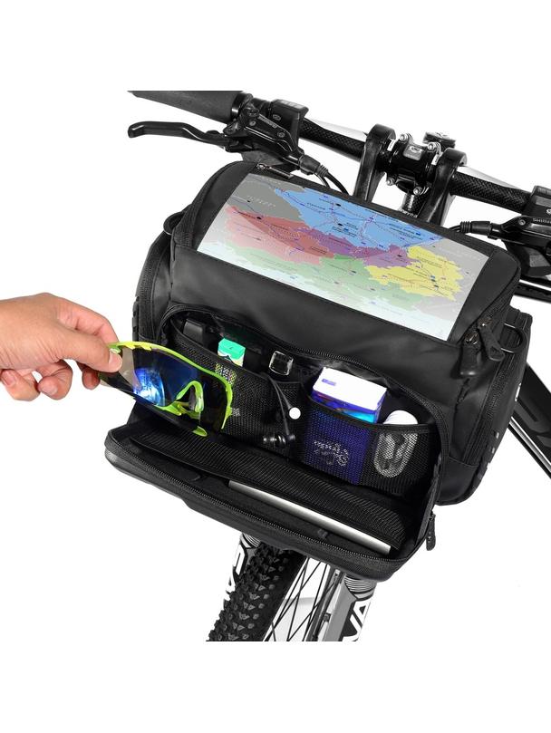 WILDMAN sakwa rowerowa na kierownicę na zamek GS6 4L ( 4" - 7") czarna