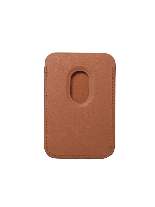 Portfel magnetyczny na karty LEATHER MAG WALLET kompatybilny z MagSafe  brązowy