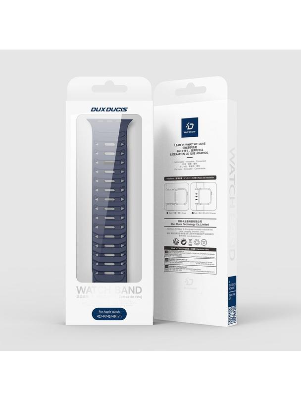 DUX DUCIS pasek CS magnetyczny silikonowy do Apple Watch 42/44/45/46/49 mm granatowo czarny