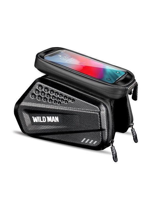 WILDMAN sakwa rowerowa na ramę na zamek 1,2L (4"-7") ES6 czarna
