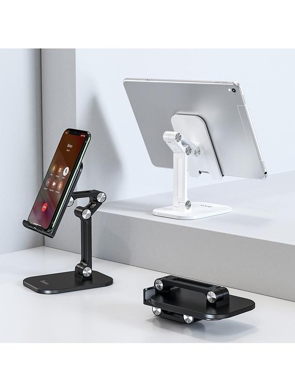 Uchwyt na telefon / tablet biurkowy składany Hoco (4,7" - 13") PH34 czarny