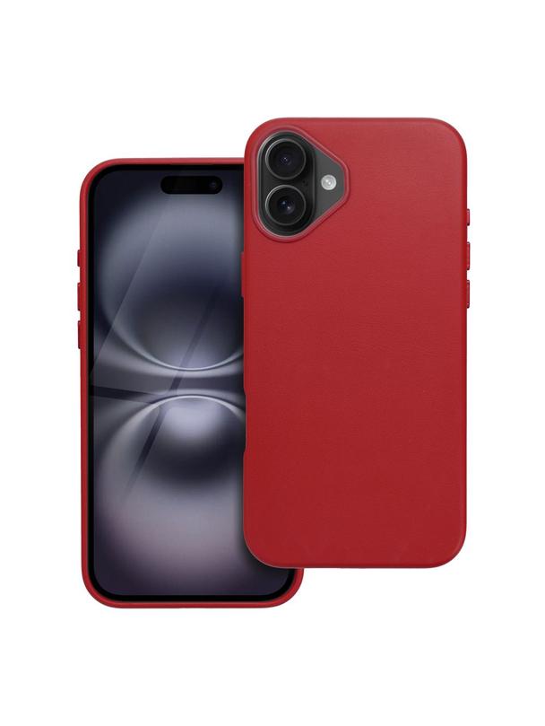 Futerał do iPhone 16 PLUS Leather Mag Cover zgodny z MagSafe czerwony