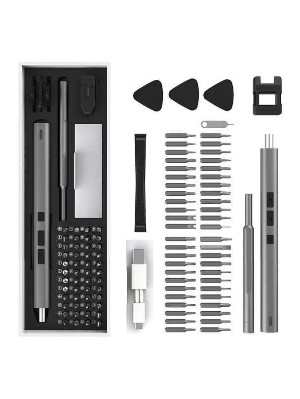 UF-TOOLS - Wkrętak elektryczny z wymiennymi bitami, magnetyzerem i wkrętakiem ręcznym 57w1