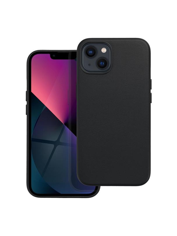 Futerał LEATHER MAG COVER kompatybilny z MagSafe do IPHONE 13 czarny