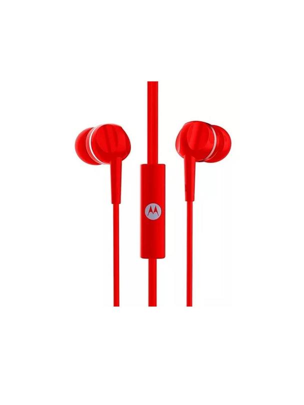 Słuchawki przewodowe douszne Jack 3,5 mm Motorola Pace 105 czerwone