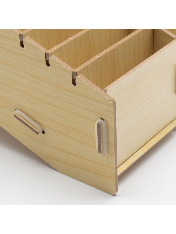 Drewniany organizer / skrzynka na telefony 48 miejsc