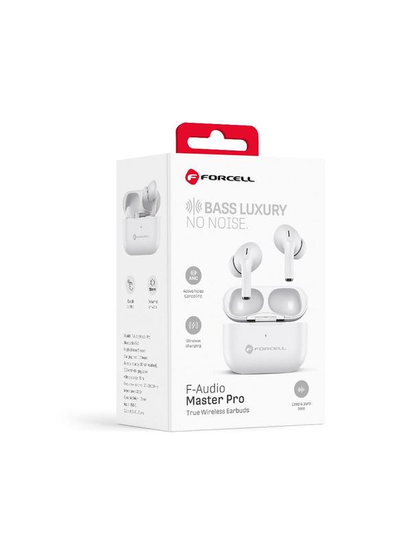 Słuchawki bezprzewodowe douszne Forcell F-Audio Master Pro TWS białe 0INT