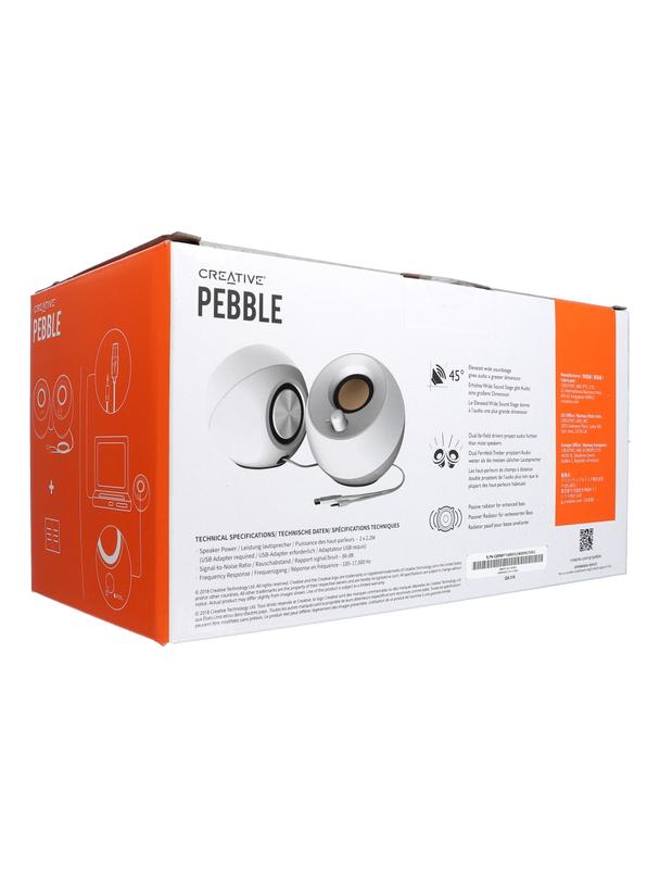 Głośnik przewodowy 4,4W Creative Pebble 2.0 51MF1680AA001 biały