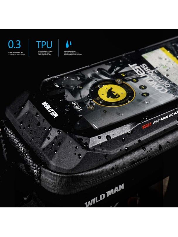 WILDMAN sakwa rowerowa na ramę na zamek 0,6L (4" - 7") MS33 czarna