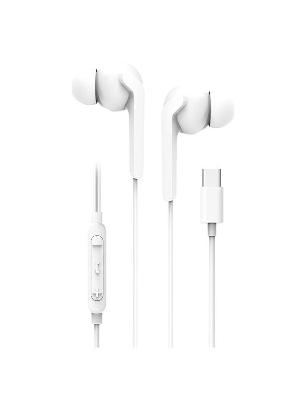 Słuchawki przewodowe douszne USB C (DAC) Blue Star M15C 1,2 m białe