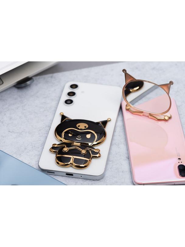 Stojak na telefon LALKA - naklejany - czarny