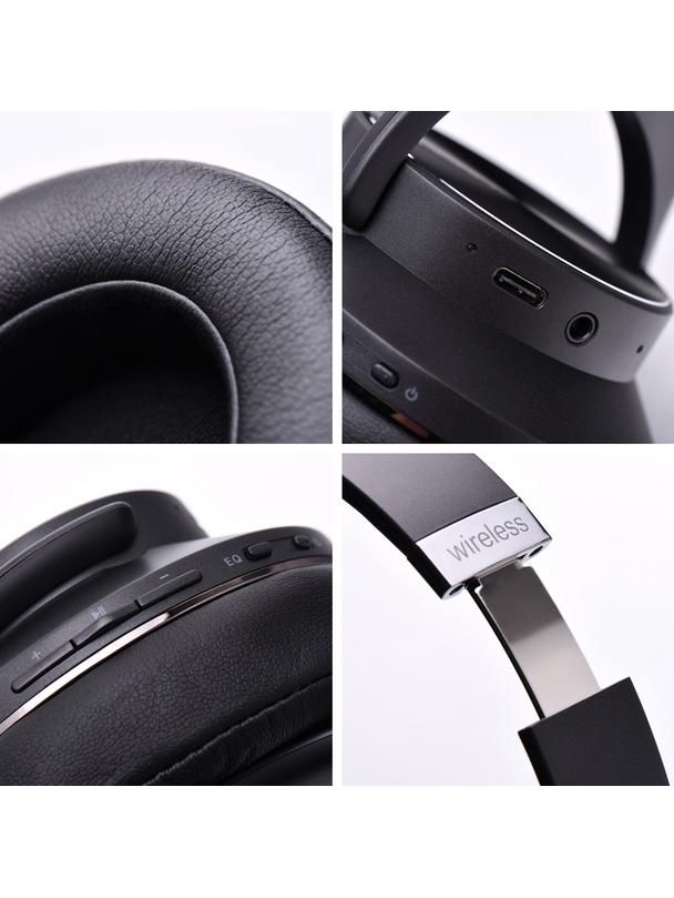 Słuchawki 2w1 bezprzewodowe nauszne Doqaus Vogue 5 czarne