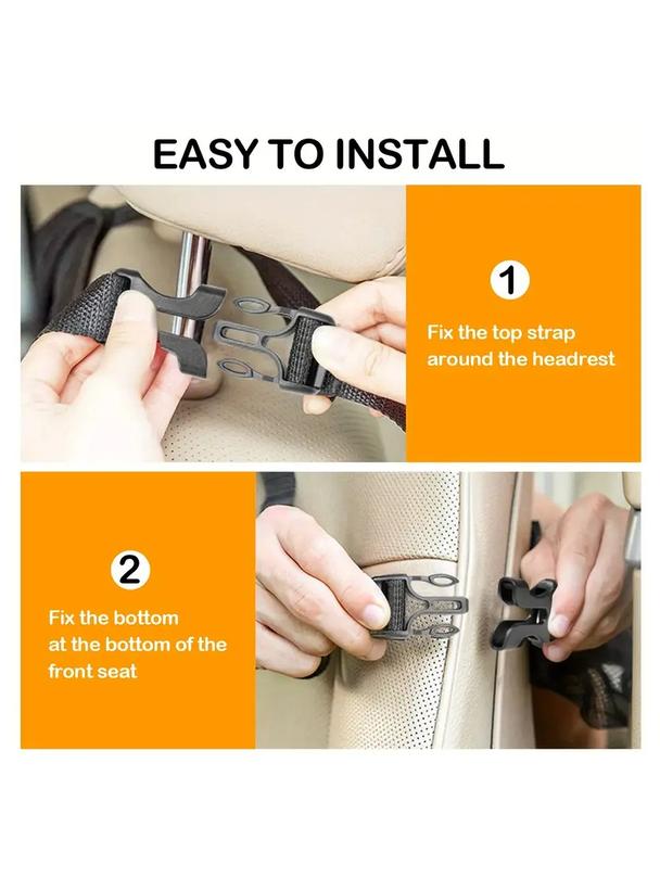 Organizer samochodowy na fotele przednie z przegródkami różowy