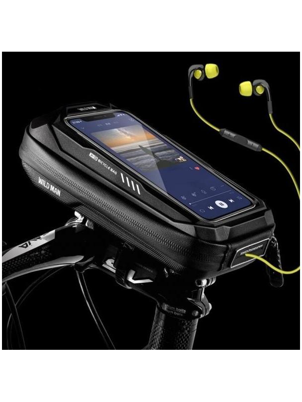 WILDMAN sakwa rowerowa na kierownicę na zamek 0,5L (4" - 7") X3 czarna