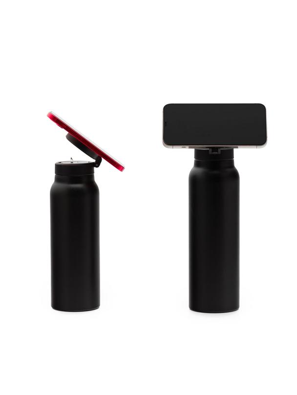 Butelka / bidon na wodę metal z uchwytem kompatybilnym z Magsafe 750ml czarny