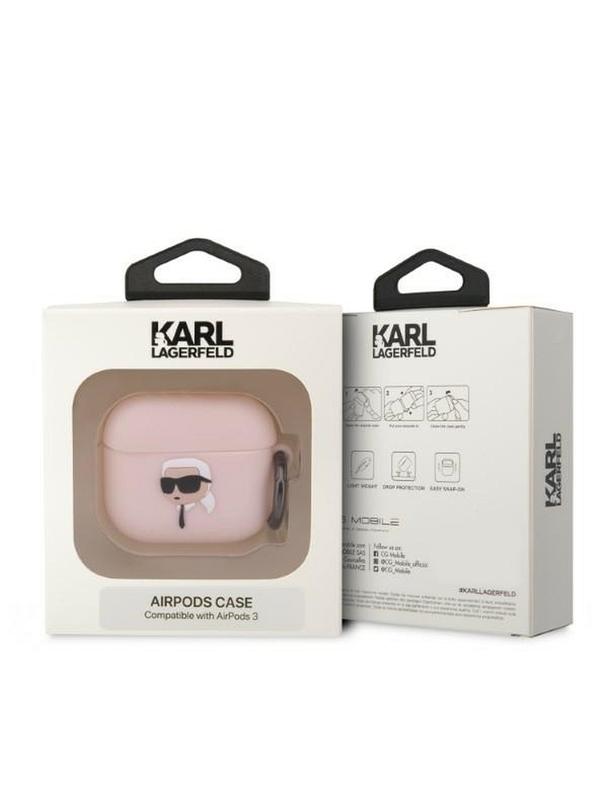 KARL LAGERFELD futerał do APPLE Airpods Pro KLAPRUNIKP (3D Sil NFT Karl) różowy