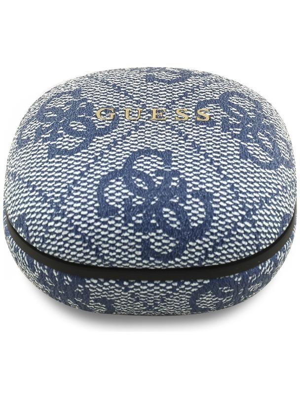 Słuchawki bezprzewodowe douszne Guess TWS ENC 4G Classic Metal Logo niebieskie