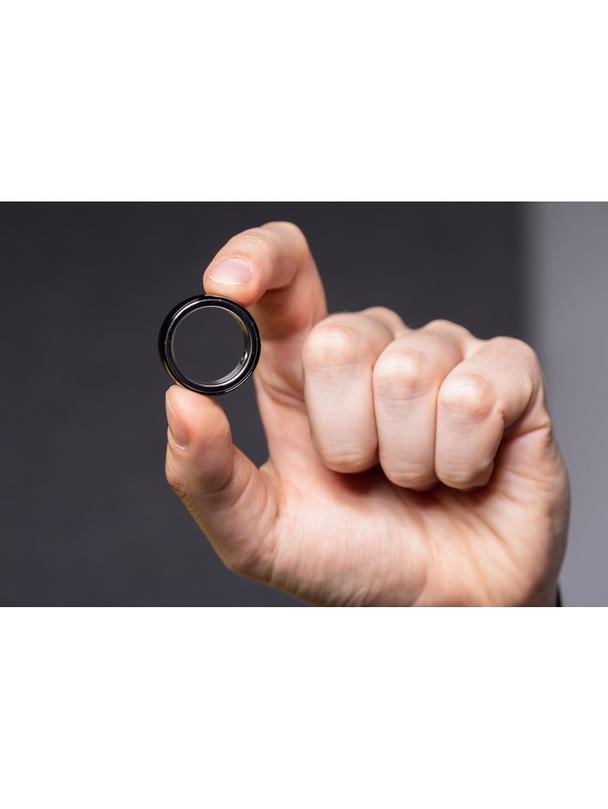 Smart Ring R8- inteligentny pierścień ceramiczny ze stacją ładującą rozmiar 15,4mm czarny