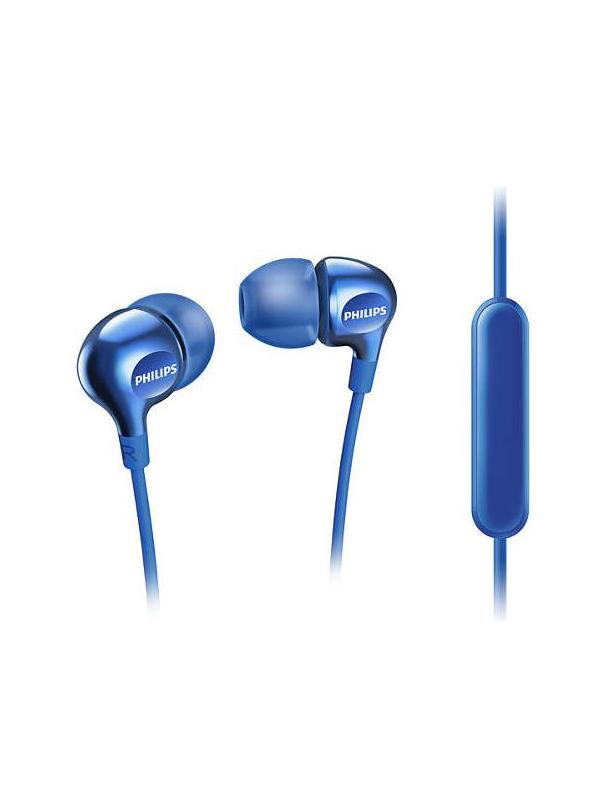 Słuchawki przewodowe Jack 3,5 z mikrofonem PHILIPS headphones SHE3705BL niebieskie