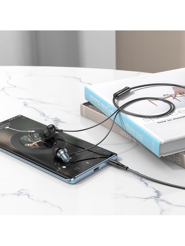 Słuchawki przewodowe douszne Jack 3,5 mm Hoco M110 szare