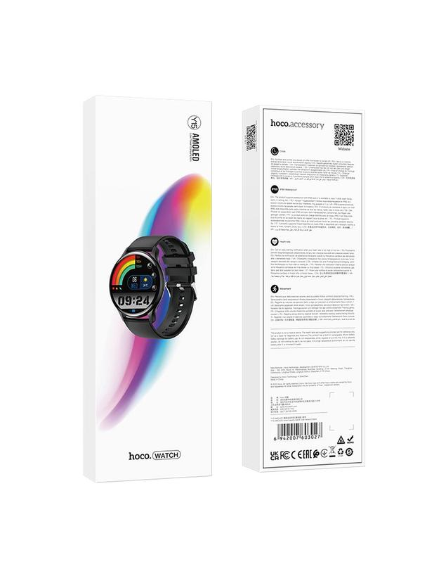 EOL Smartwatch Hoco 1,43" AMOLED z funkcją rozmowy Y15 czarny