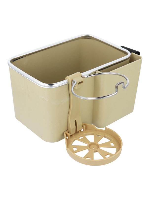 Organizer samochodowy z uchwytem na kubek beżowy