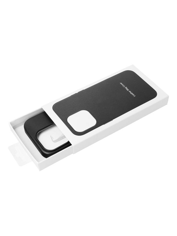 Futerał do iPhone 15 PLUS Leather Mag Cover zgodny z MagSafe czarny