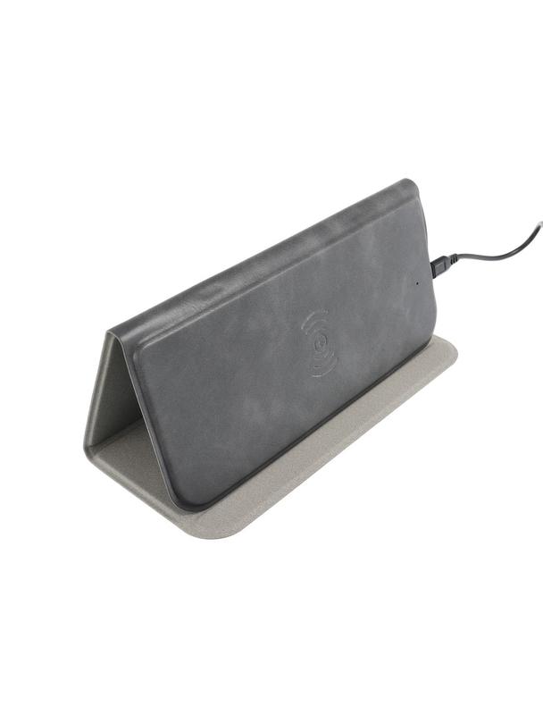 Podkładka pod mysz z ładowarką indukcyjną 15W OJD-82 brązowo szara