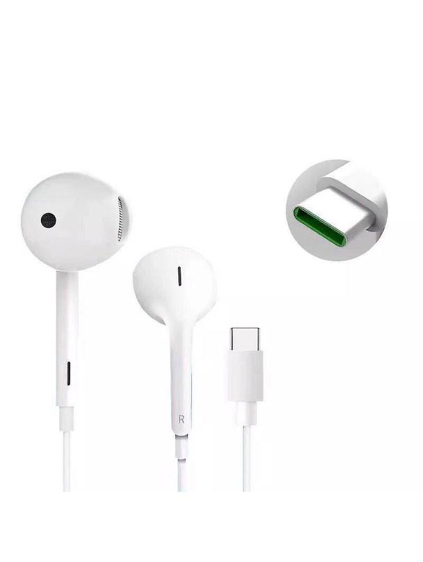 Oryginalne Słuchawki przewodowe doszune USB C Oppo MH147 bulk białe