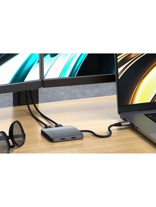 SATECHI adapter HUB 4w1 Typ C ST-H4CPDM szary