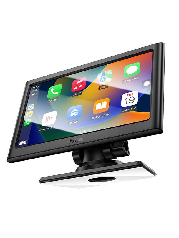 Przenośny bezprzewodowy ekran samochodowy Hoco 7" HU2 czarny