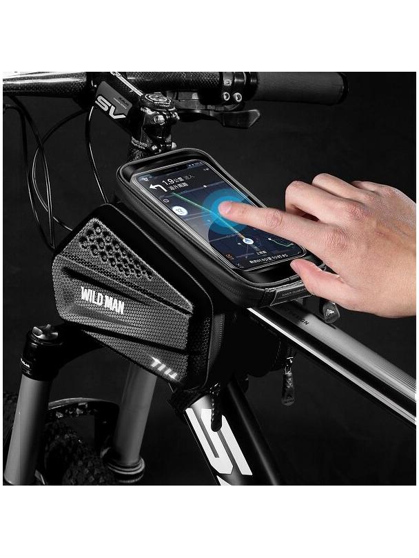 WILDMAN sakwa rowerowa na ramę na zamek 1,2L (4"-7") ES6 czarna