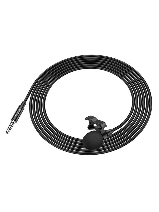 EOL Mikrofon krawatowy przewodowy Jack 3,5mm Hoco 2 m L14 czarny