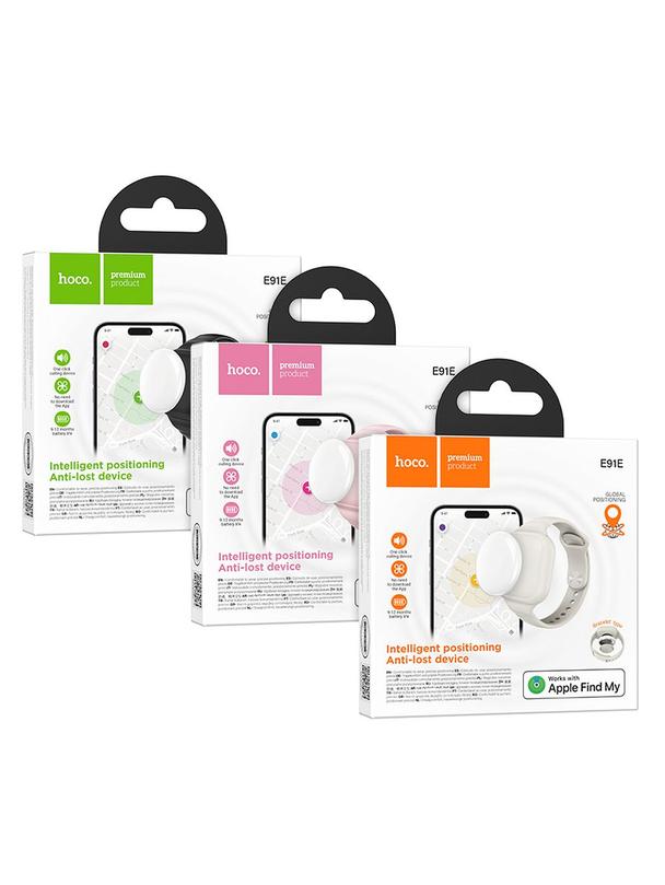Lokalizator zgodny z Apple Find My Hoco w formie opaski E91E pudrowy